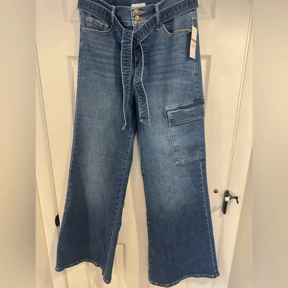 Sofia by Sofia Vergara Blue Wide-Leg Jeans - Picture 3 of 10